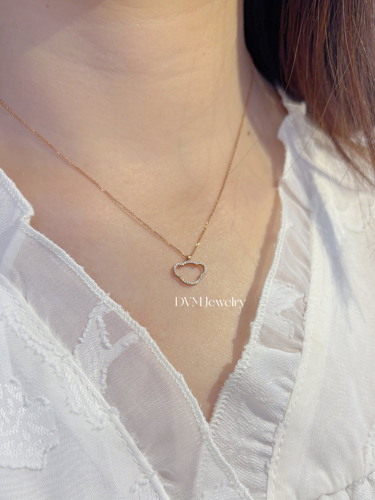 18K GOLD DIAMOND NECKLACE | Dnw0022