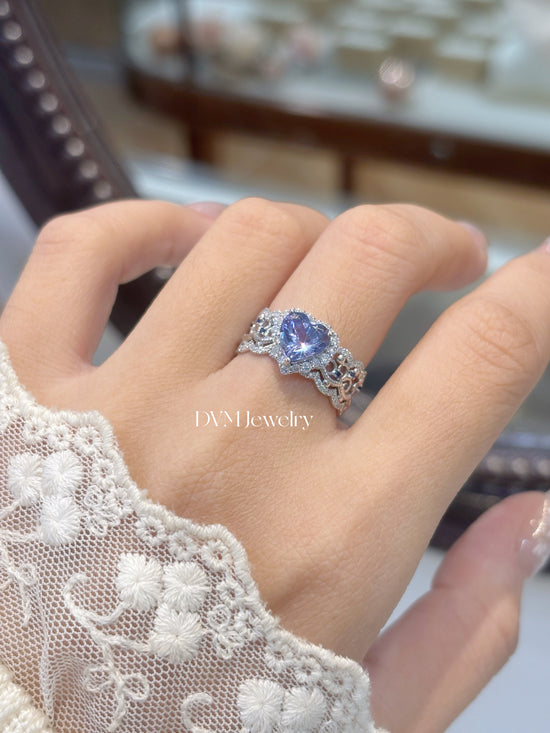 18K WHITE GOLD TANZANITE RING |Grta0005