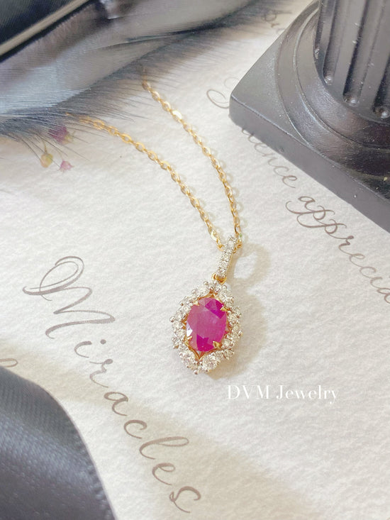 18K GOLD RUBY PENDANT | Gpru0015