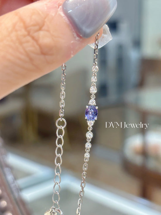 18K WHITE GOLD SAPPHIRE  BRACELET | Gbs0020