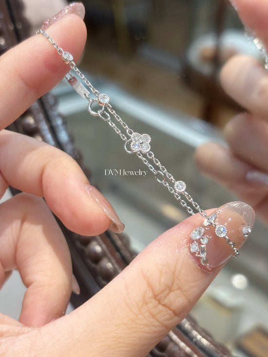 18K 0.31ct WHITE GOLD DIAMOND  BRACELET | Dbw0026