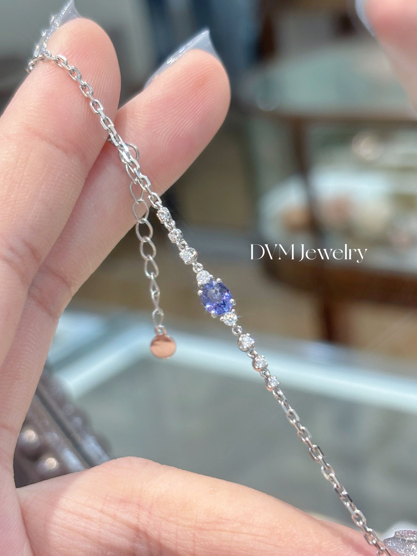 18K WHITE GOLD SAPPHIRE  BRACELET | Gbs0020