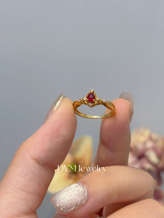 18K GOLD RUBY RING |Grru0016