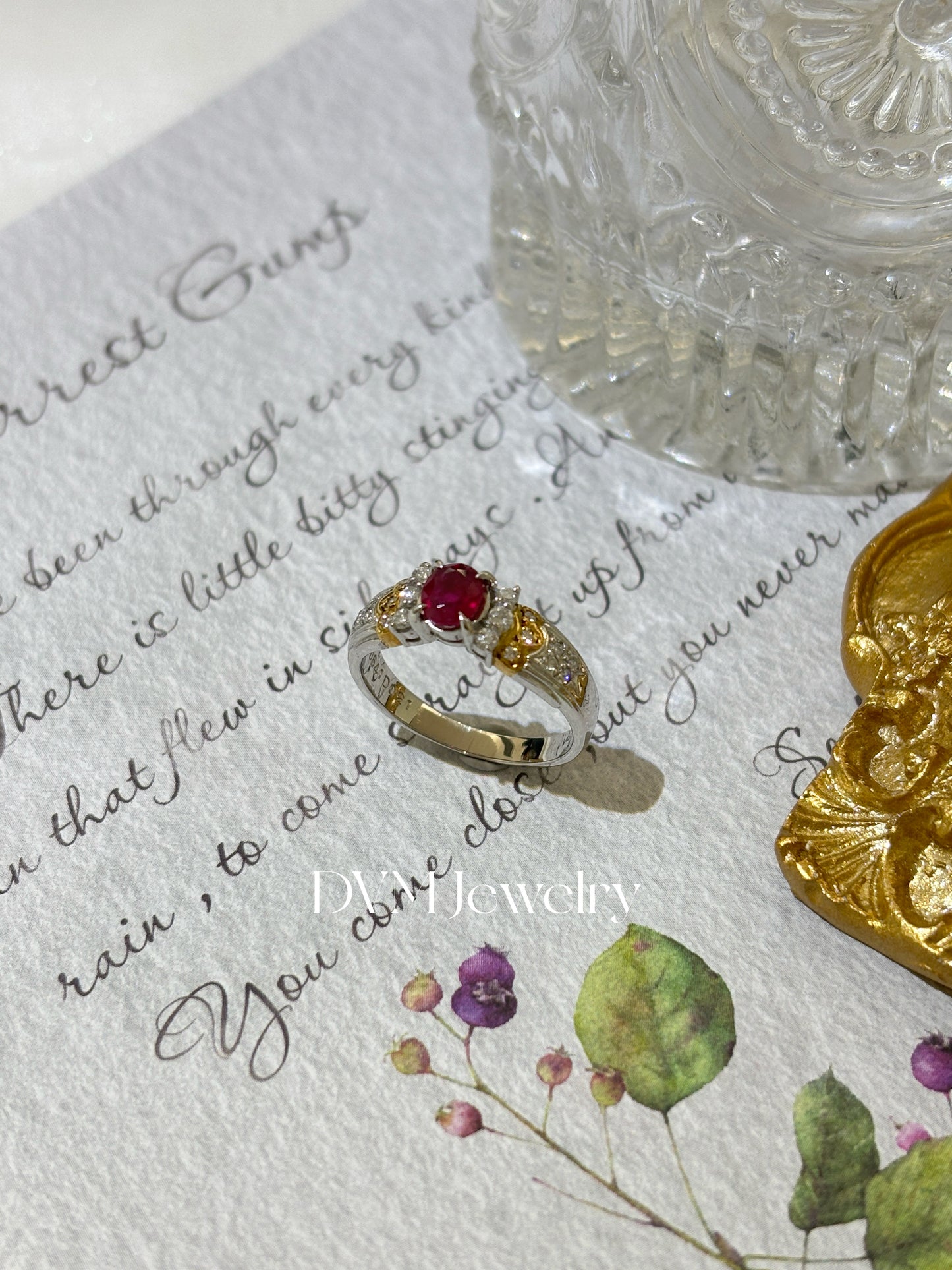 18K GOLD RUBY RING |Grru0034