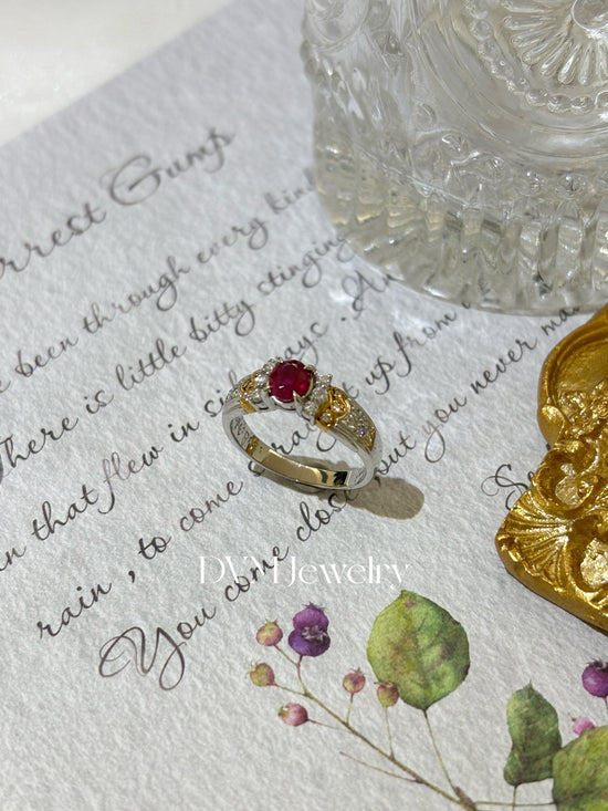 18K GOLD RUBY RING |Grru0034