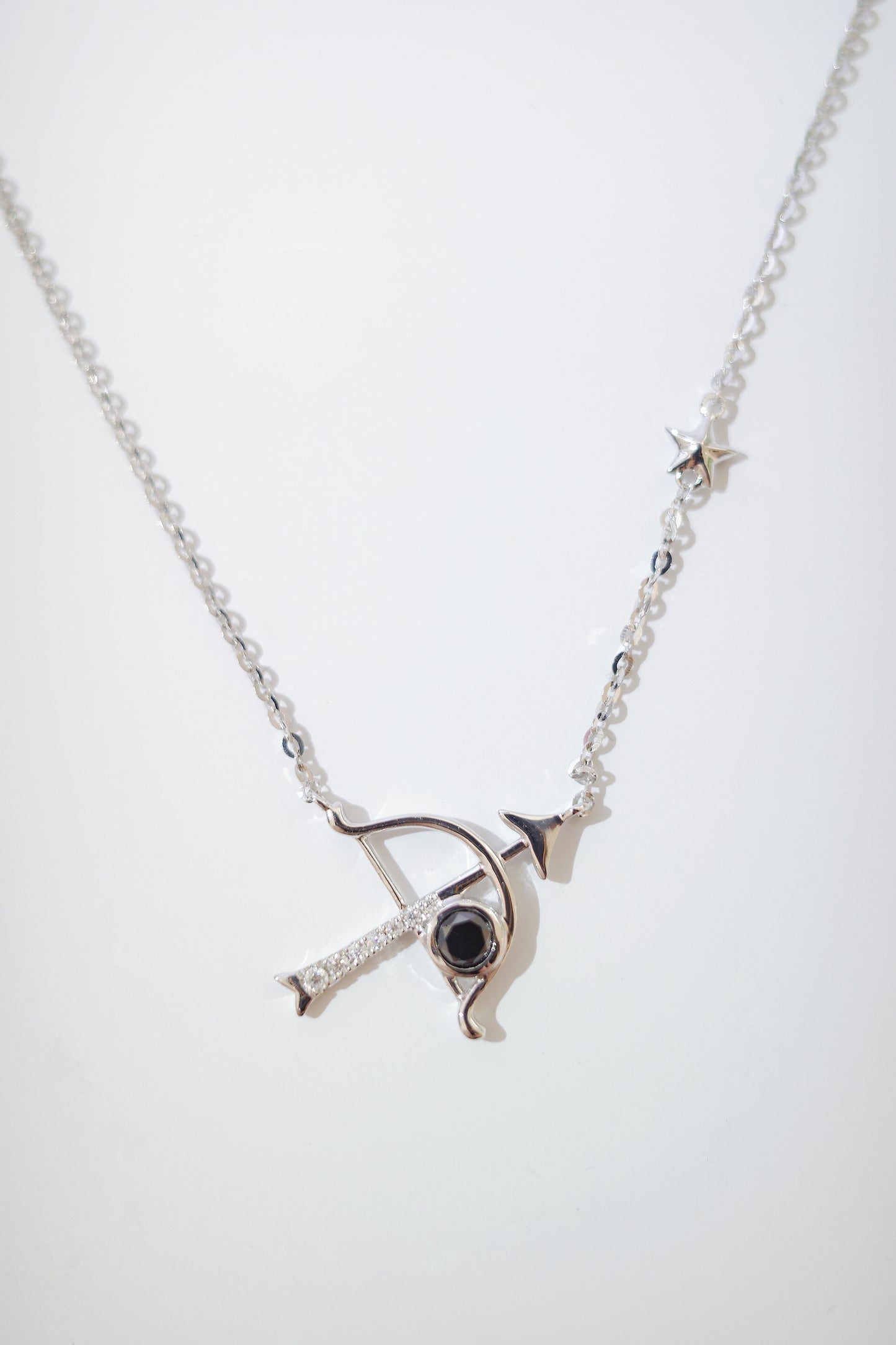 需訂製•Sagittarius•18K GOLD BLACK DIAMOND NECKLACE