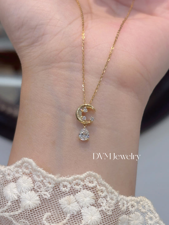 18K GOLD DIAMOND NECKLACE |Dnw0062