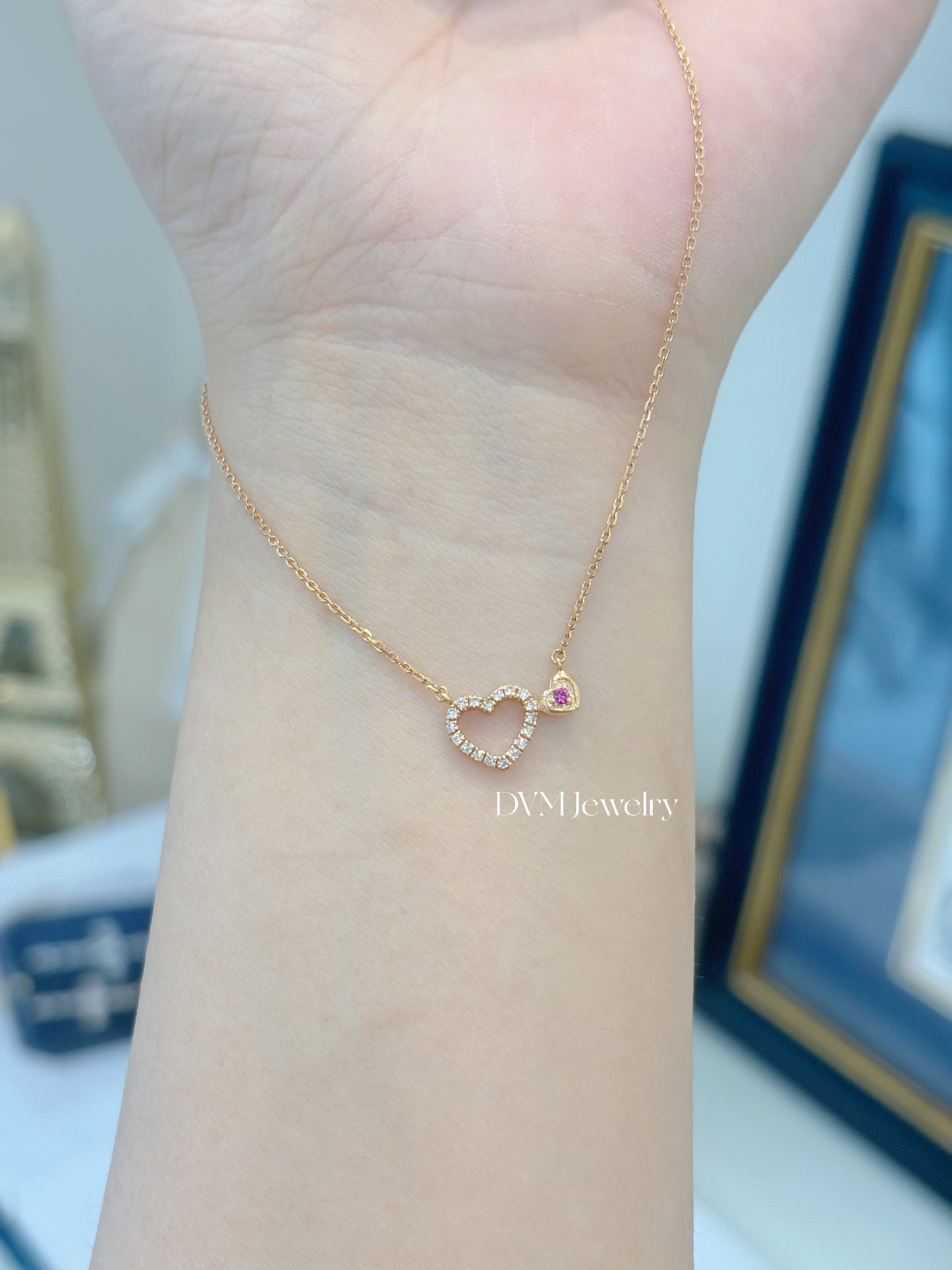 18K GOLD RUBY DIAMOND NECKLACE | Dnw0038
