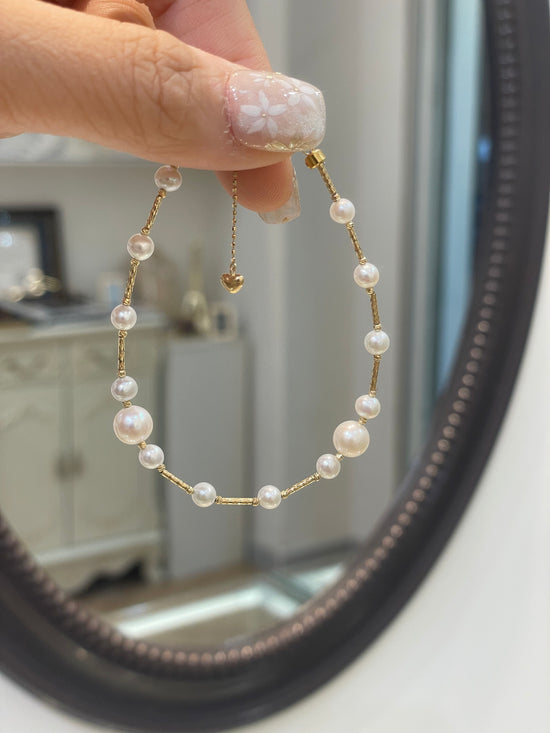 需訂製-18K GOLD PEARL  BRACELET |Pb0012
