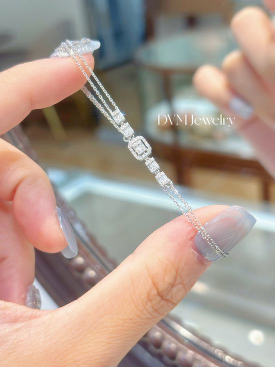 18K WHITE GOLD DIAMOND BRACELET | Db0021