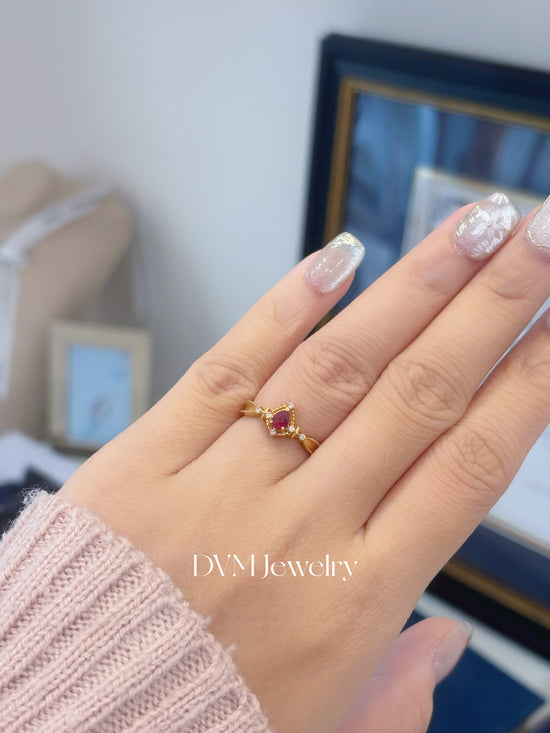 18K GOLD RUBY RING |Grru0016