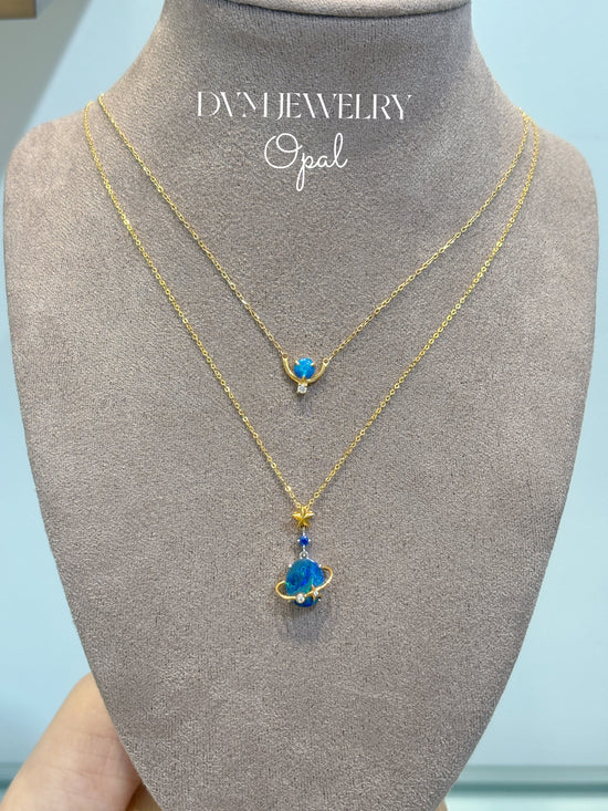 18K GOLD OPAL NECKLACE |Gno00016