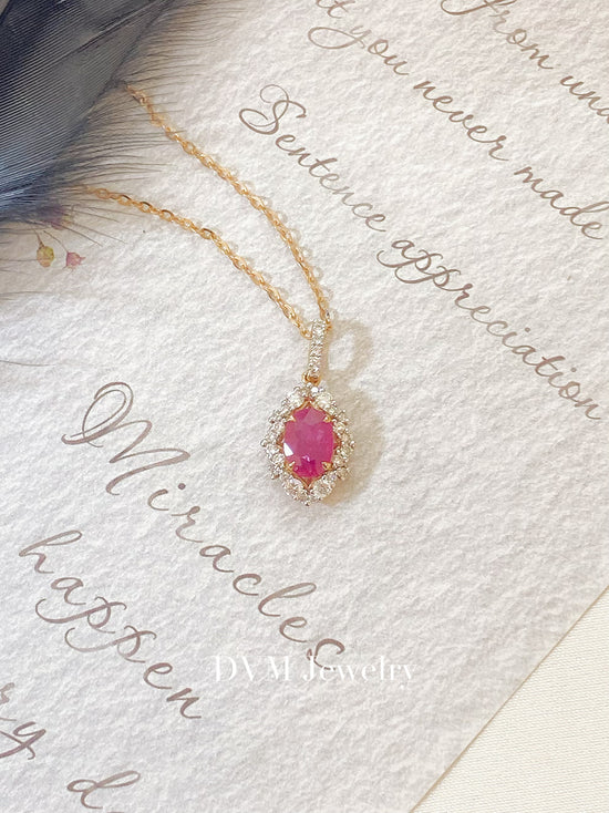 18K GOLD RUBY PENDANT | Gpru0015