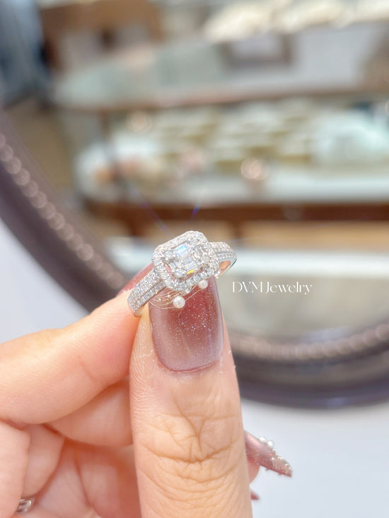 18K WHITE GOLD DIAMOND RING | Drw111