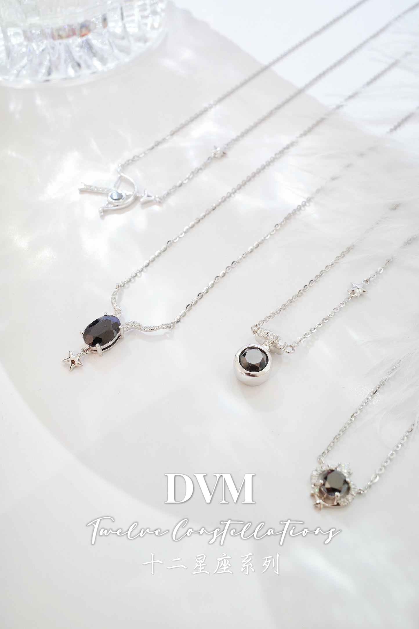 需訂製-•Pisces•18K GOLD BLACK DIAMOND NECKLACE
