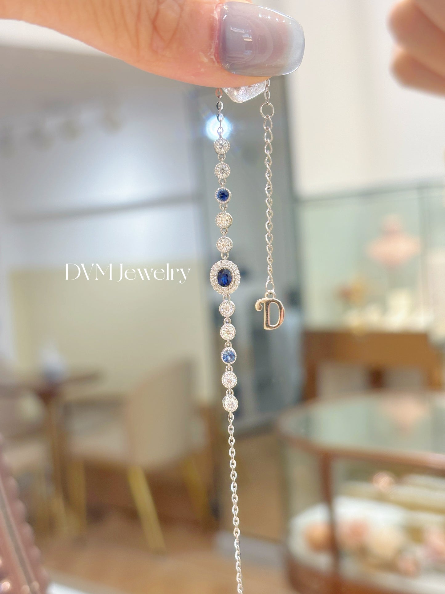 需訂製-18K WHITE GOLD SAPPHIRE BRACELET | Gbs0012