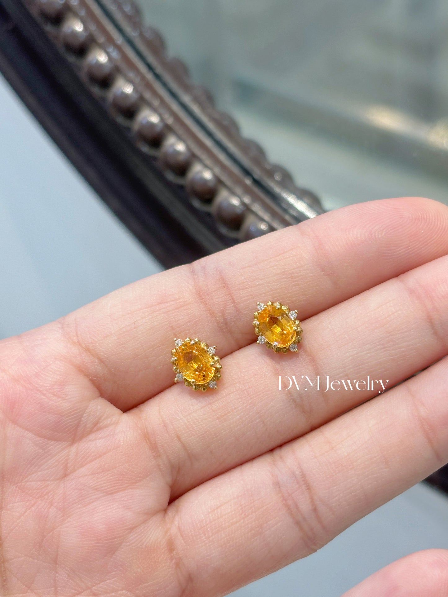 18K GOLD FANTA STONE EARRING | Gef0001