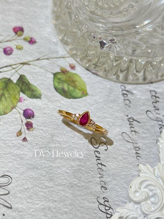 18K GOLD RUBY RING |Grru0027