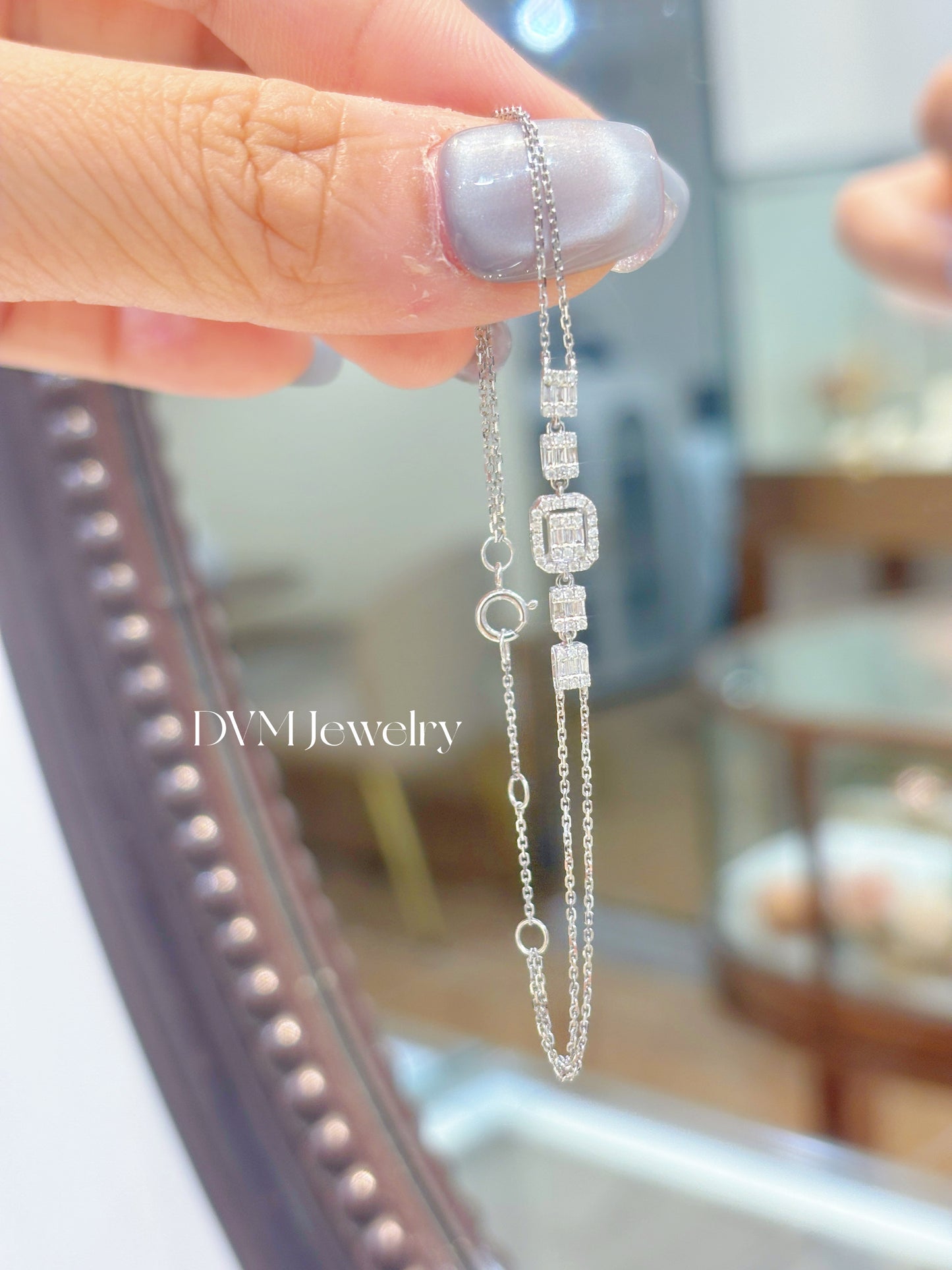 18K WHITE GOLD DIAMOND BRACELET | Db0021