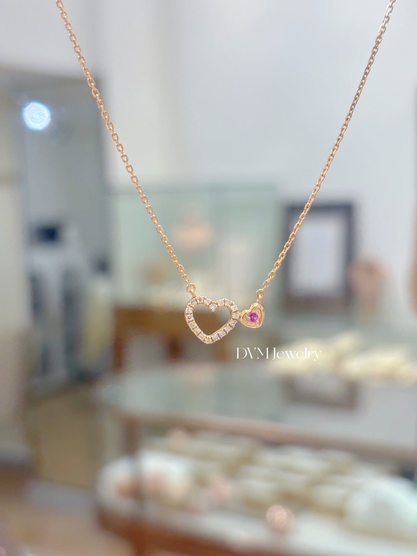 18K GOLD RUBY DIAMOND NECKLACE | Dnw0038