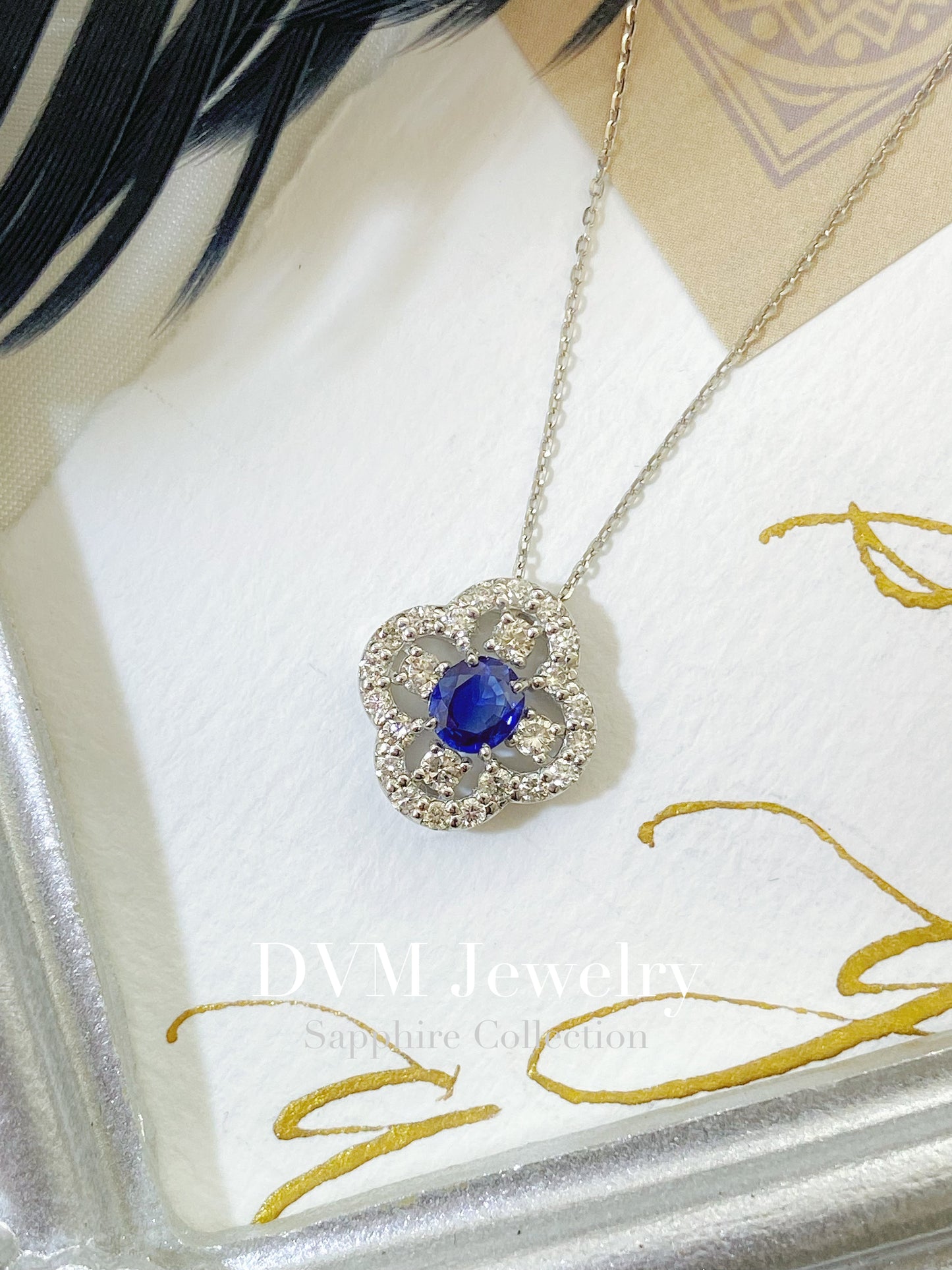 PT900 SAPPHIRE NECKLACE | Gns0021