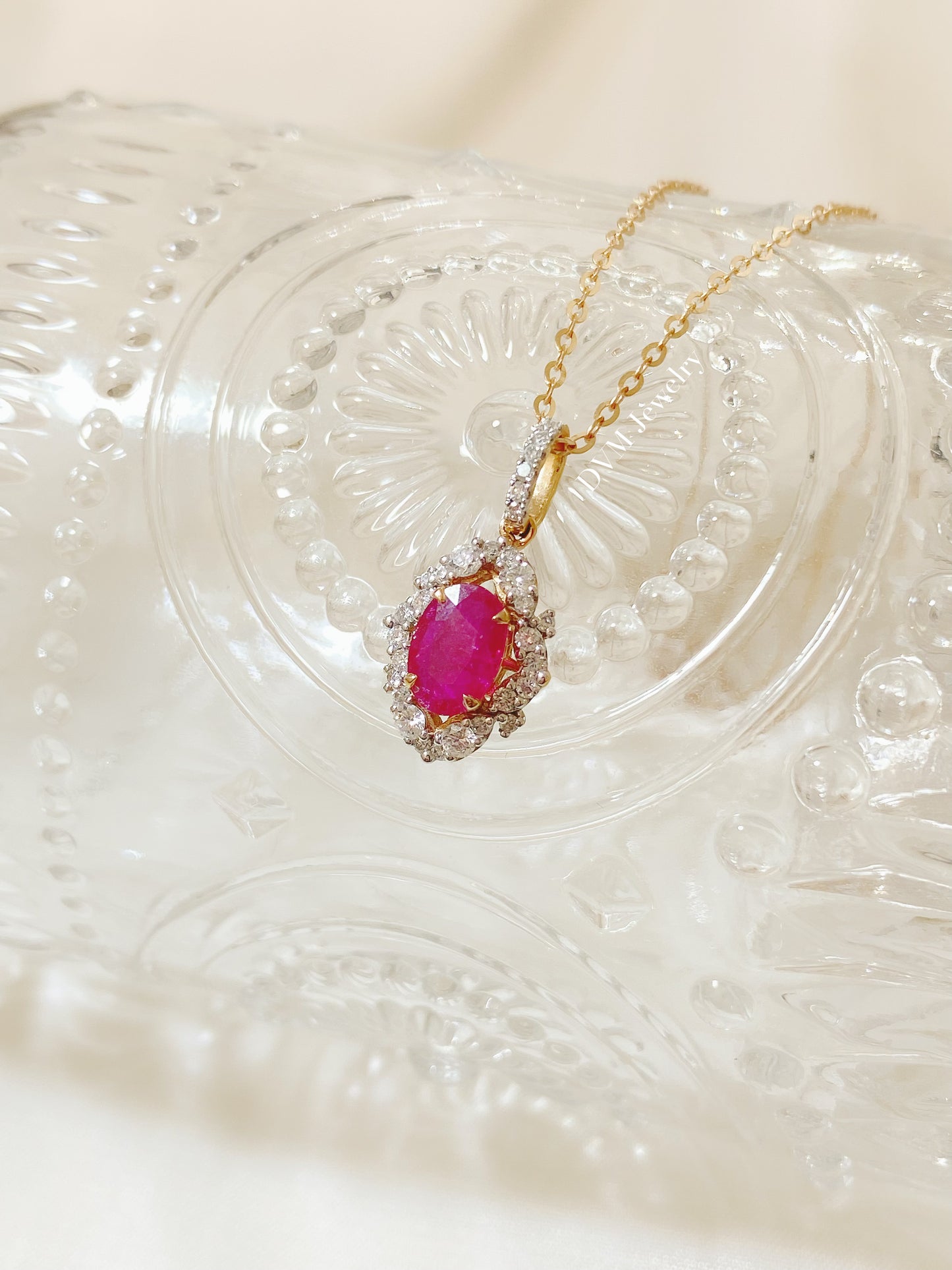 18K GOLD RUBY PENDANT | Gpru0015