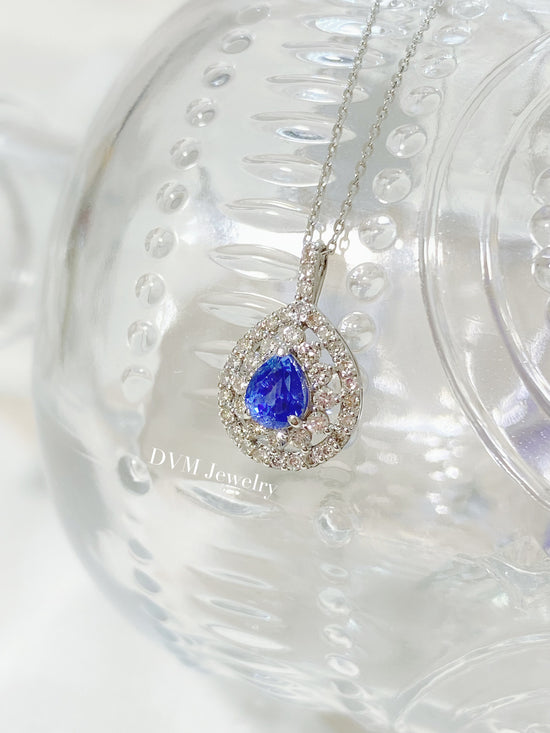 PT900 SAPPHIRE NECKLACE | Gns0024
