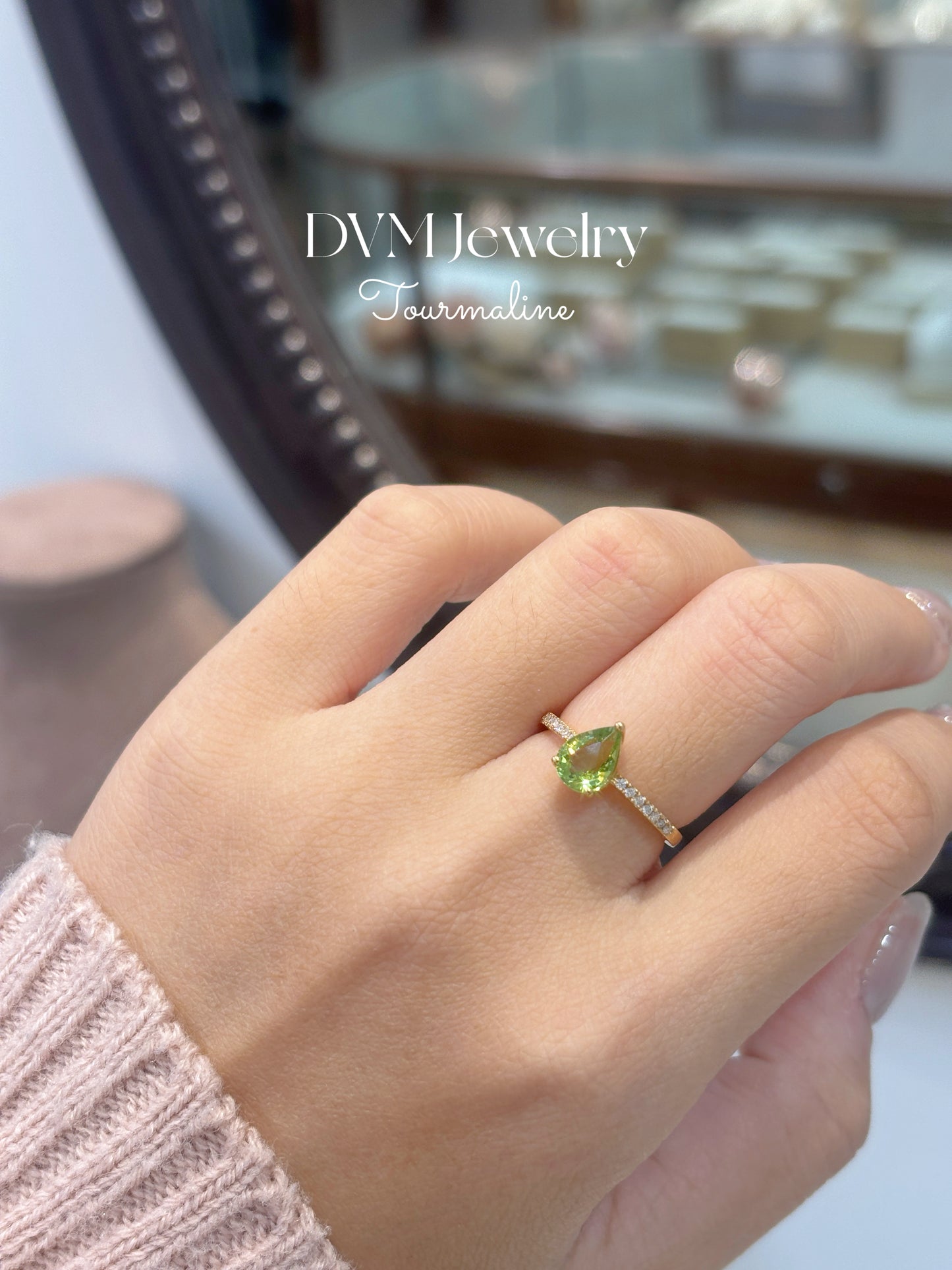 18K WHITE GOLD TOURMALINE RING |Grto0014