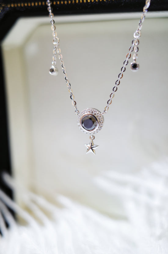 需訂製•Libra•18K GOLD BLACK DIAMOND NECKLACE