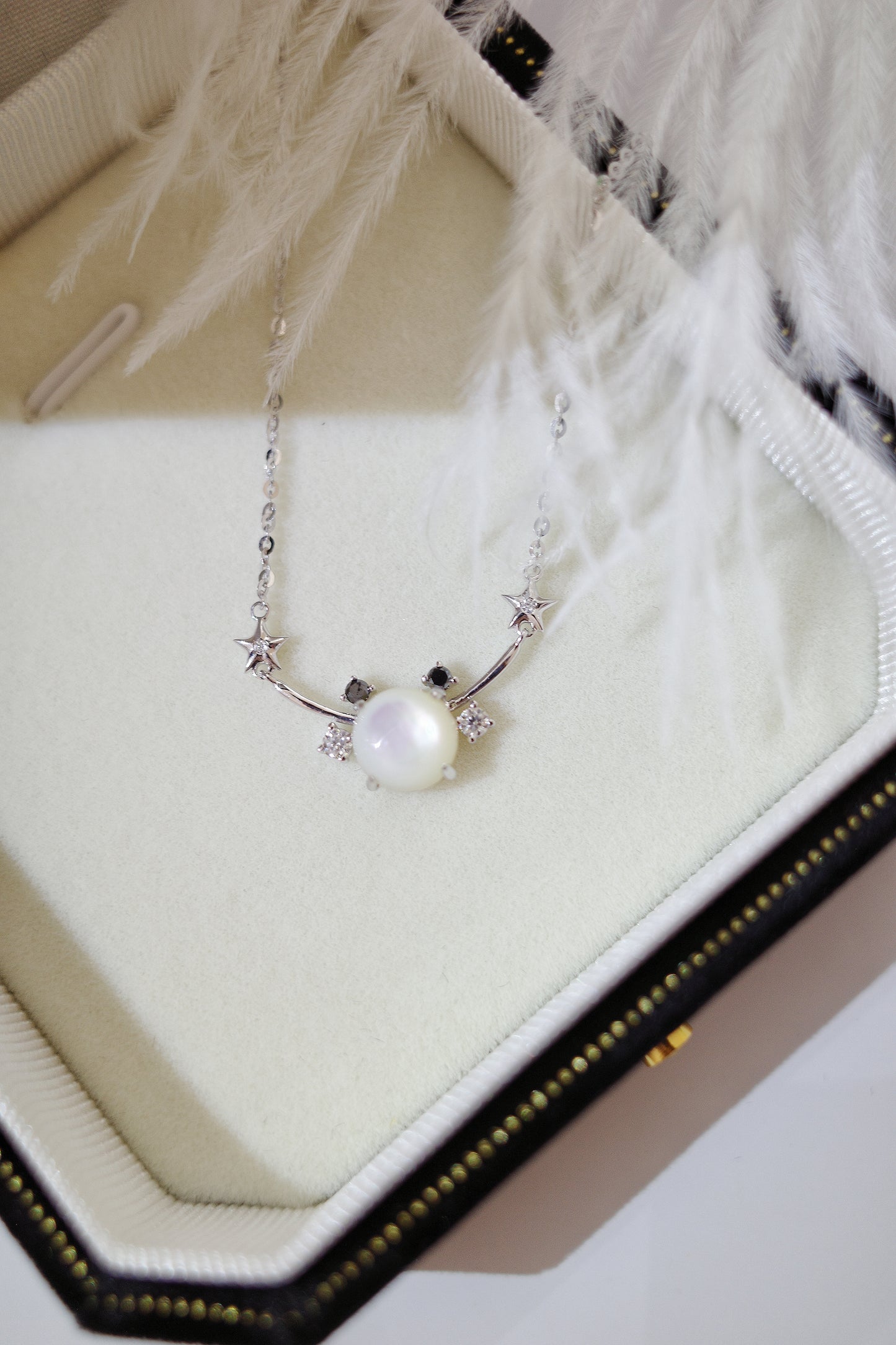 需訂製•Cancer•18K GOLD BLACK DIAMOND NECKLACE