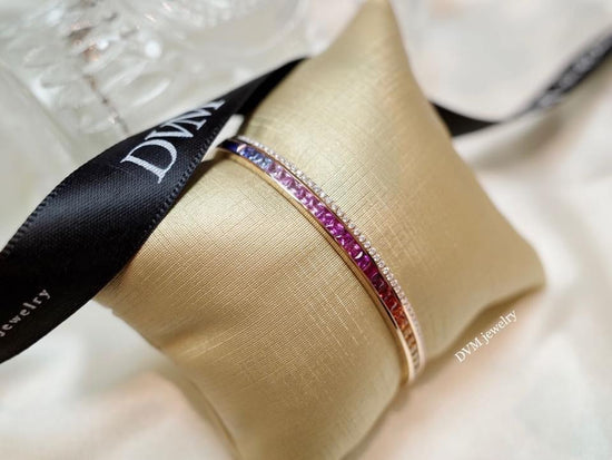 需訂製-18K GOLD RAINBOW SAPPHIRE BRACELET | Gbr0002