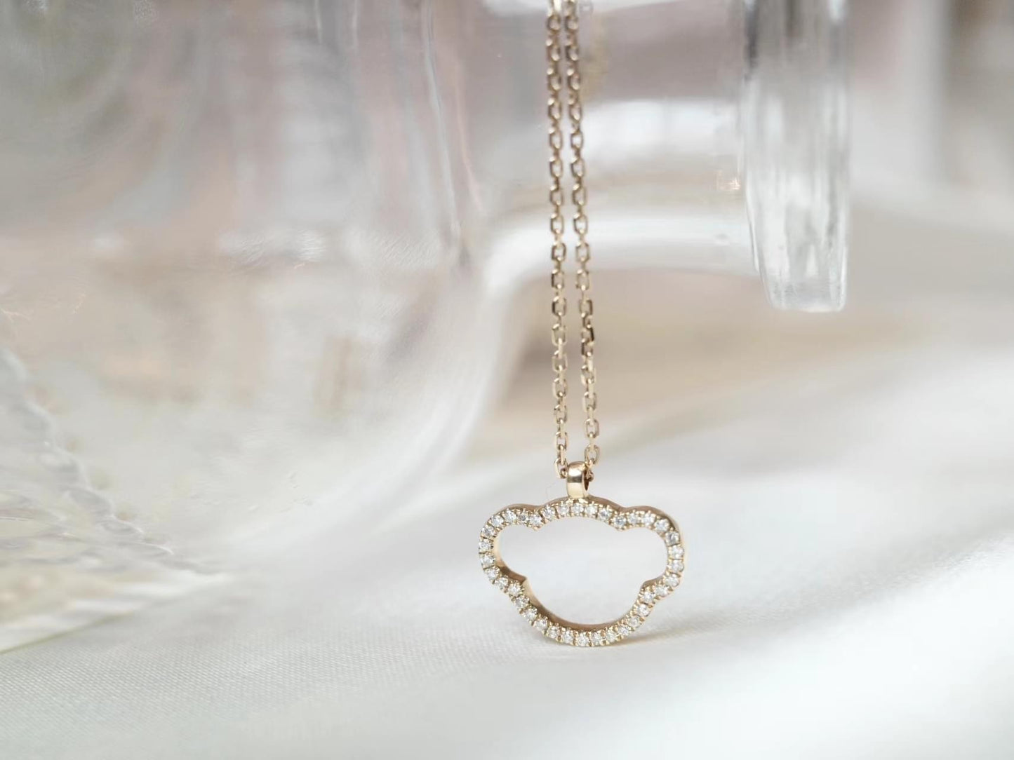 18K GOLD DIAMOND NECKLACE | Dnw0022
