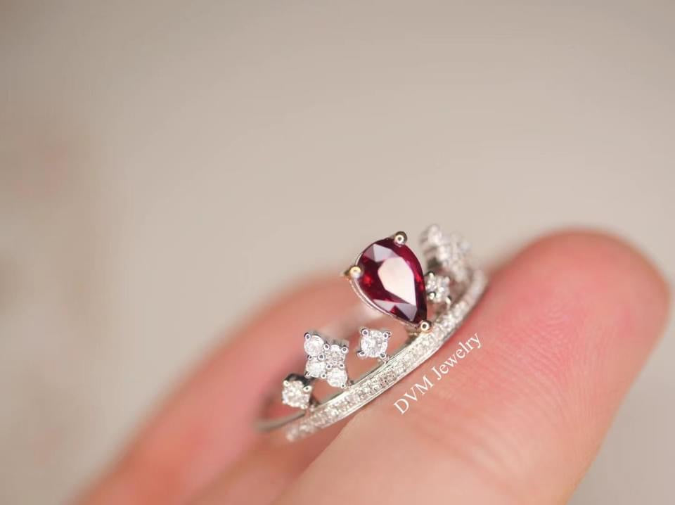 需訂製-18K GOLD RUBY DIAMOND RING