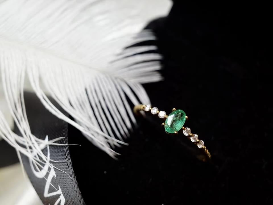 需訂製-18K GOLD EMERALD RING | Gre0005