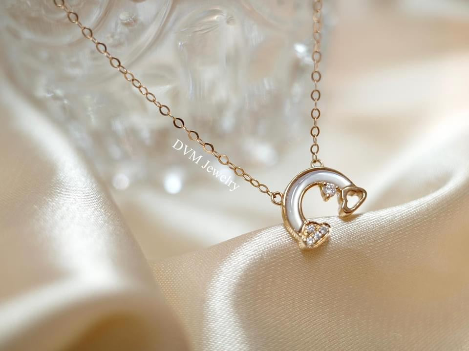 需訂製-18K GOLD WHITE SHELL DIAMOND | Dnw0008