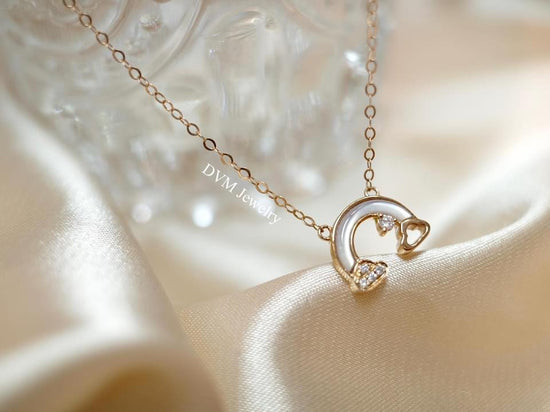 需訂製-18K GOLD WHITE SHELL DIAMOND | Dnw0008