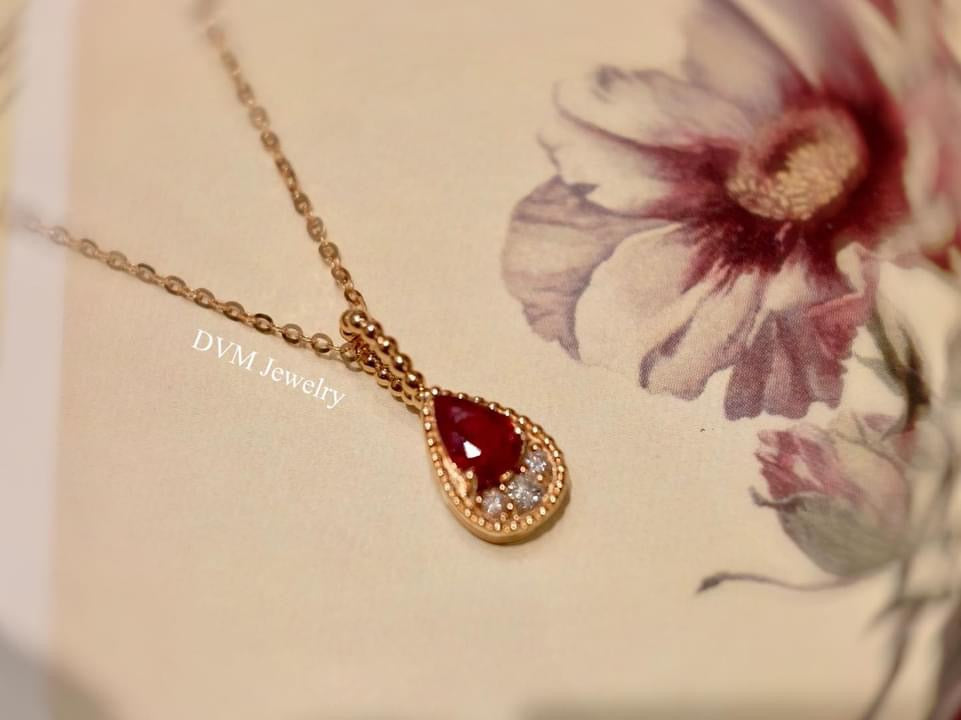 需訂製-18K GOLD RUBY PENDANT  | Gpru0003