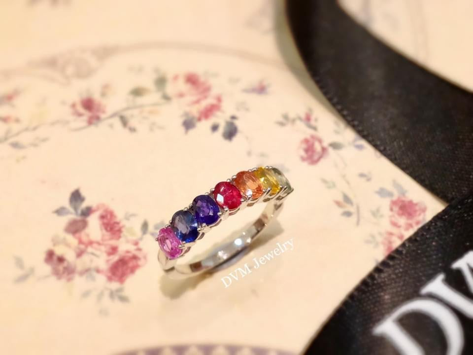 需訂製-18K GOLD RAINBOW SAPPHIRE RING | Grr0017