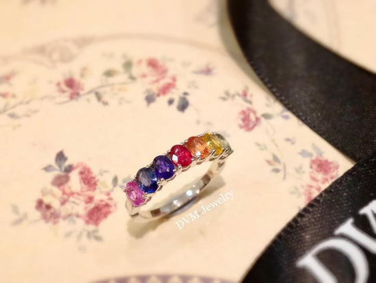 需訂製-18K GOLD RAINBOW SAPPHIRE RING | Grr0017