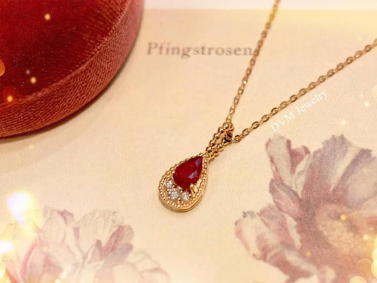 需訂製-18K GOLD RUBY PENDANT  | Gpru0003