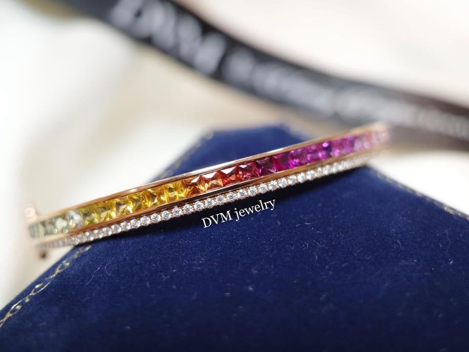需訂製-18K GOLD RAINBOW SAPPHIRE BRACELET | Gbr0002