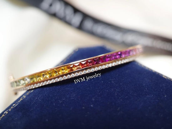 需訂製-18K GOLD RAINBOW SAPPHIRE BRACELET | Gbr0002