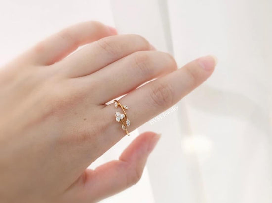 需訂製-18K GOLD DIAMOND RING | Drw0023