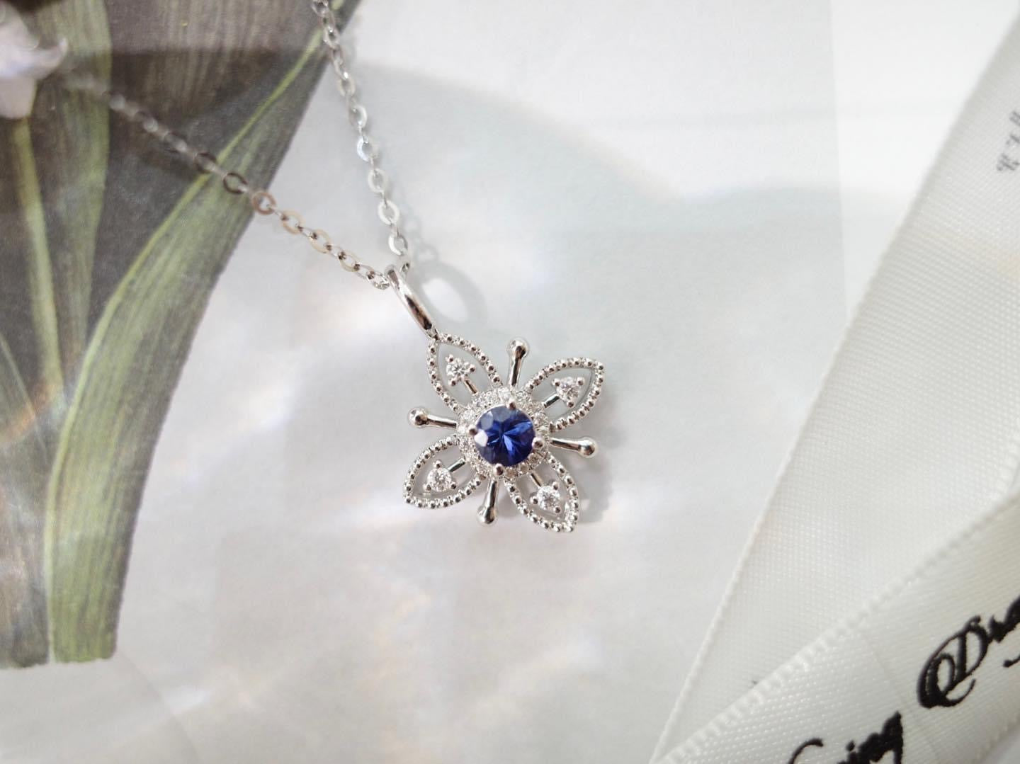 需訂製-18K GOLD SAPPHIRE PENDANT | Gps0020