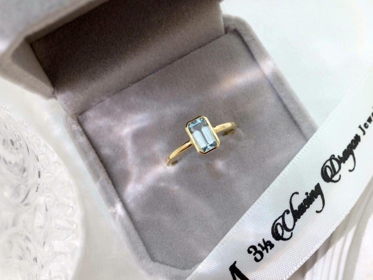 需訂製-18K GOLD AQUAMARINE RING | Gra0007