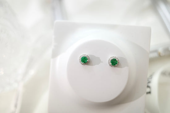 需訂製-18K GOLD EMERALD EARRING | Gee0006