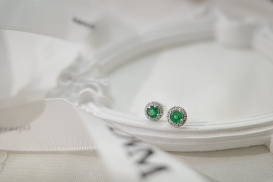 需訂製-18K GOLD EMERALD EARRING | Gee0006