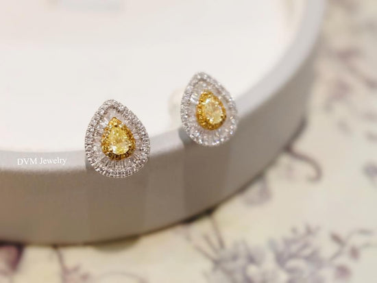 需訂製-18K GOLD YELLOW DIAMOND EARRING | Dey0001