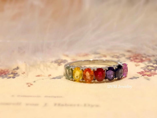 需訂製-18K GOLD RAINBOW SAPPHIRE RING | Grr0017