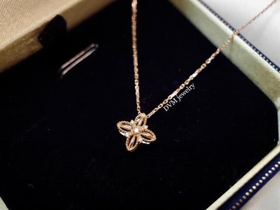 需訂製-18K GOLD DIAMOND NECKLACE | Dnw0012